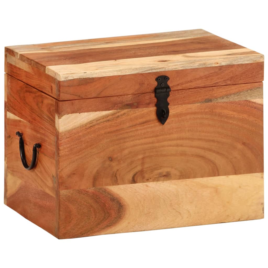 vidaXL Кутия за съхранение, 39x28x31 см, акациево дърво масив