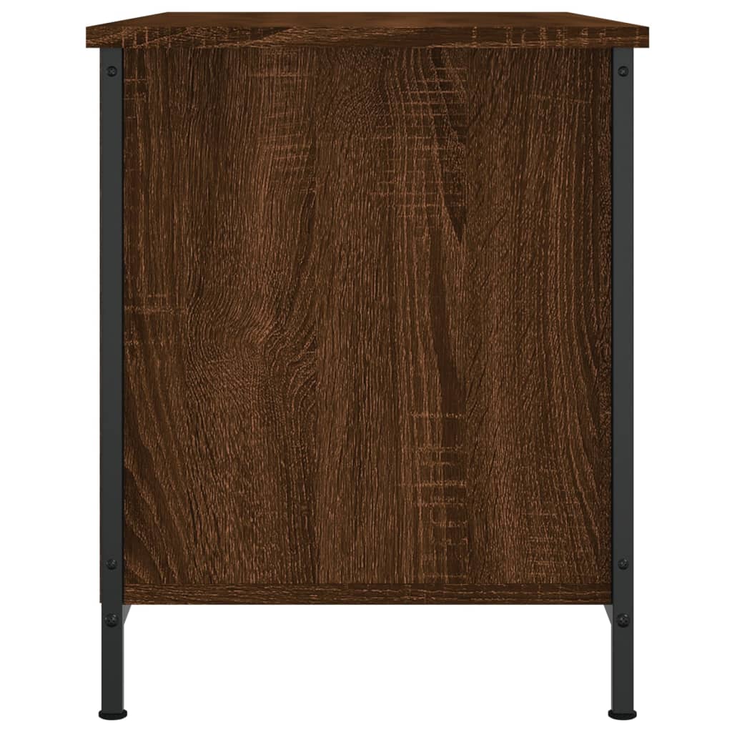 vidaXL ТВ шкаф, кафяв дъб, 80x40x50 см, инженерно дърво