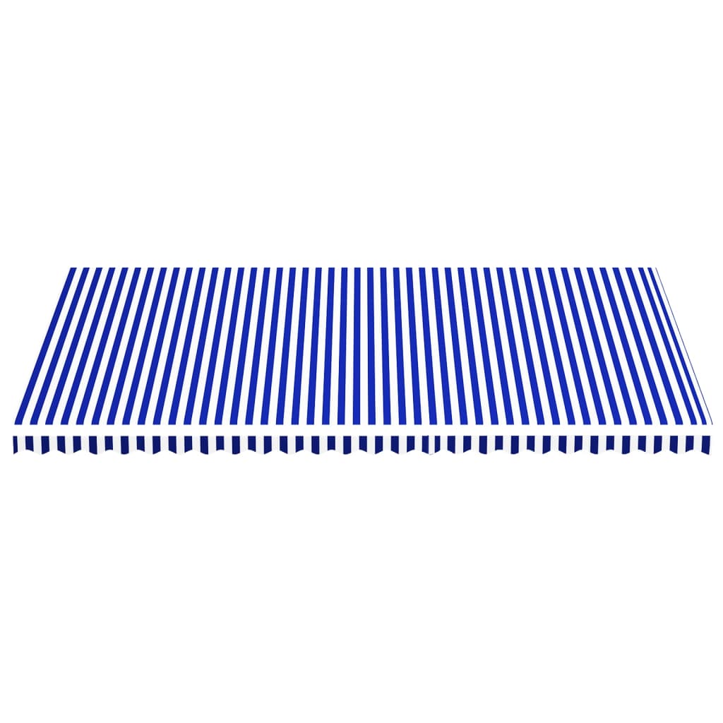 vidaXL Резервно платнище за тенти, синьо и бяло, 6х3,5 м