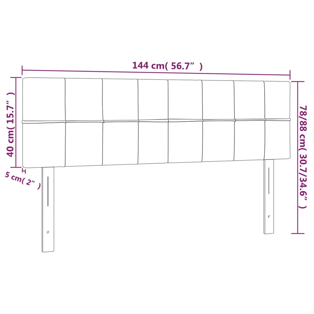 vidaXL Горни табли за легло, 2 бр, черни, 72x5x78/88 см, кадифе