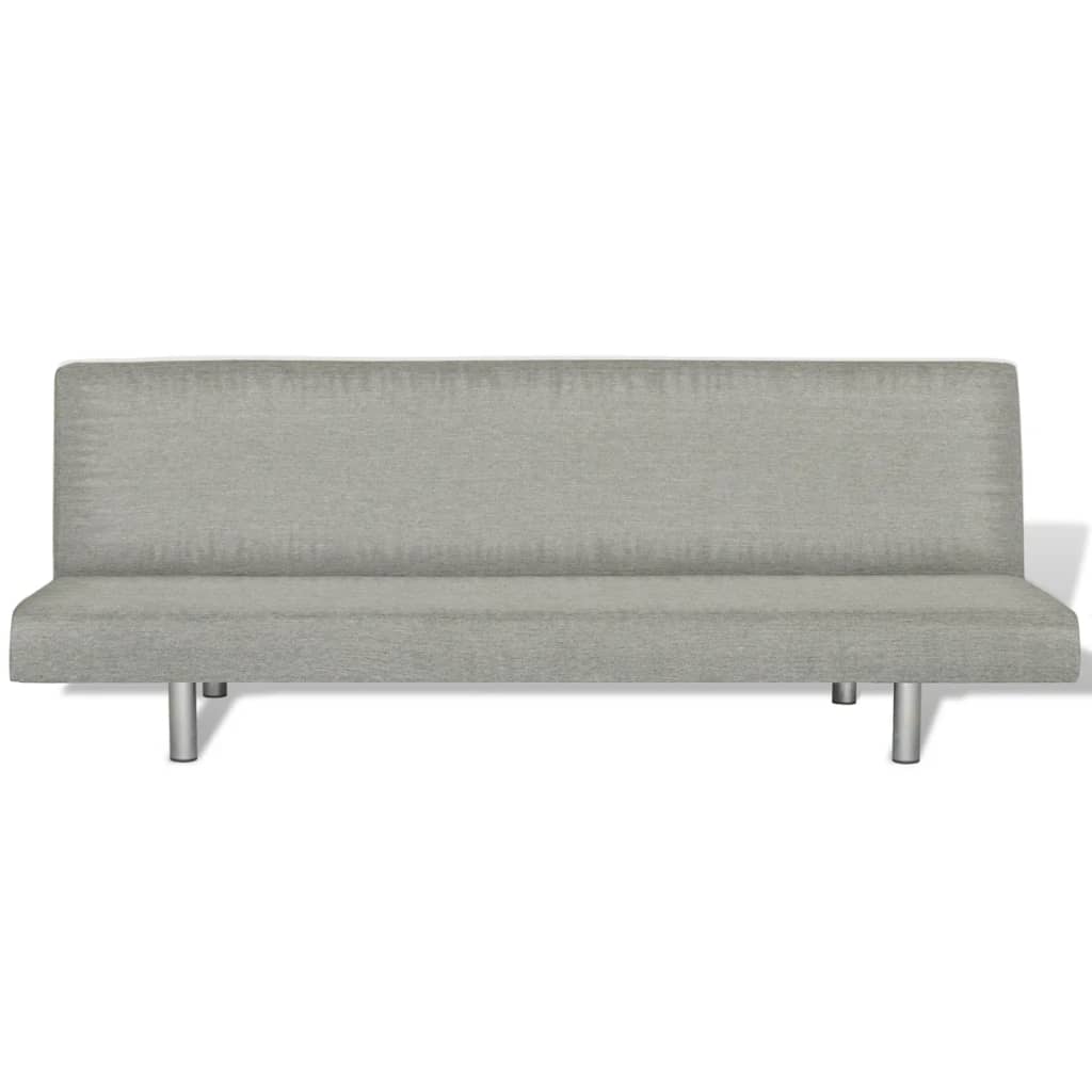 vidaXL Разтегателен диван, сив, полиестер