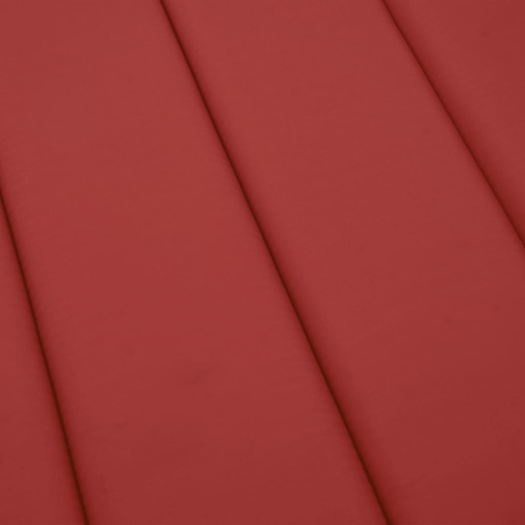 vidaXL Шалте за шезлонг, червено, 200x50x3 см, Оксфорд плат