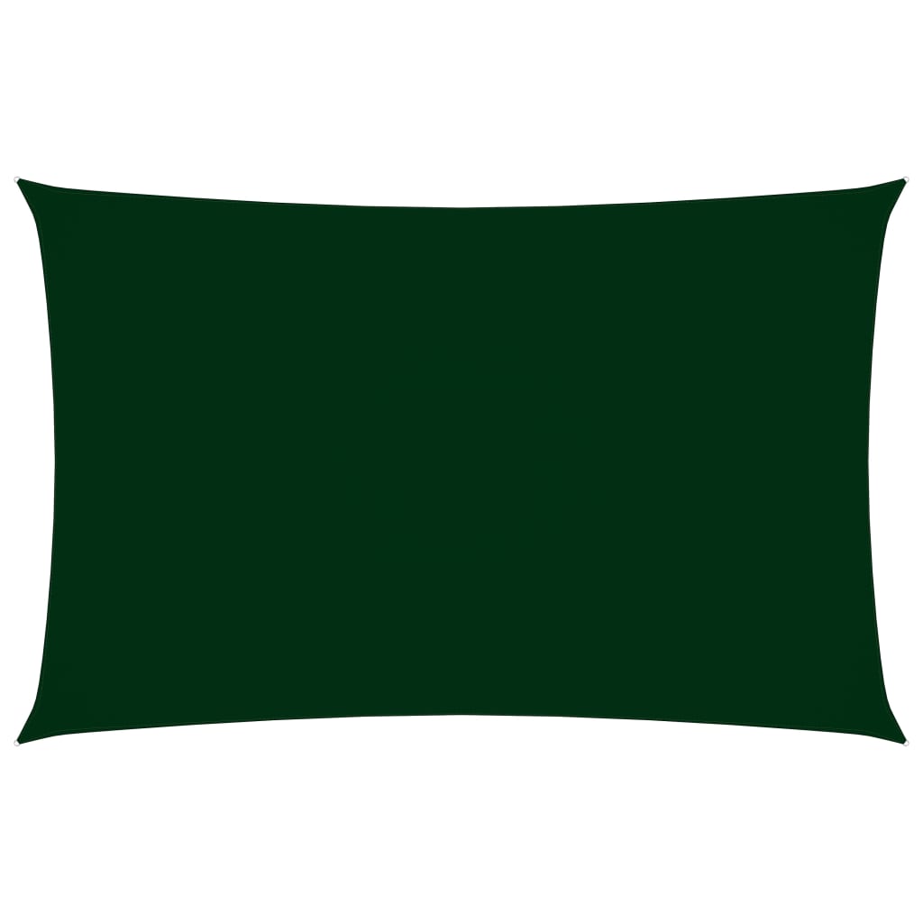 vidaXL Платно-сенник, Оксфорд плат, правоъгълно, 2x5 м, тъмнозелено