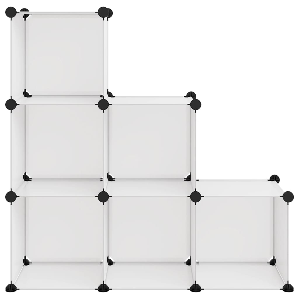 vidaXL Органайзер с кубични отделения, 6 куба, прозрачен, PP