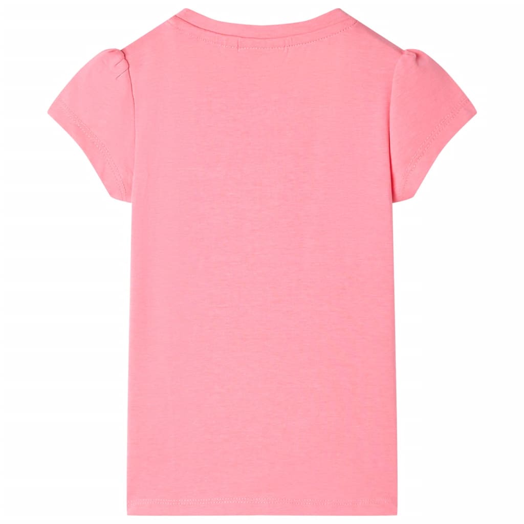 Детска тениска, неоново розова, 92