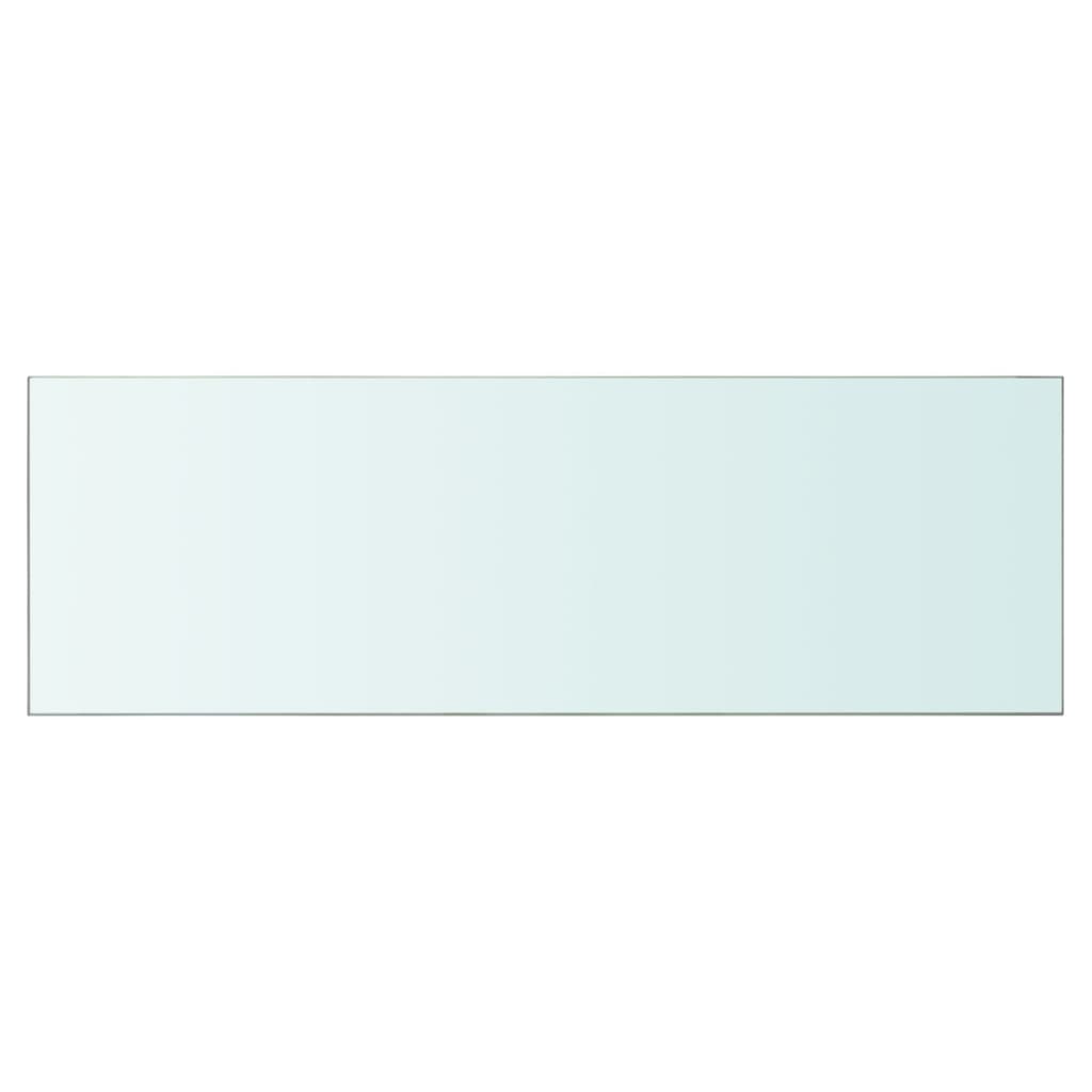 vidaXL Плоча за рафт, прозрачно стъкло, 90 x 30 см