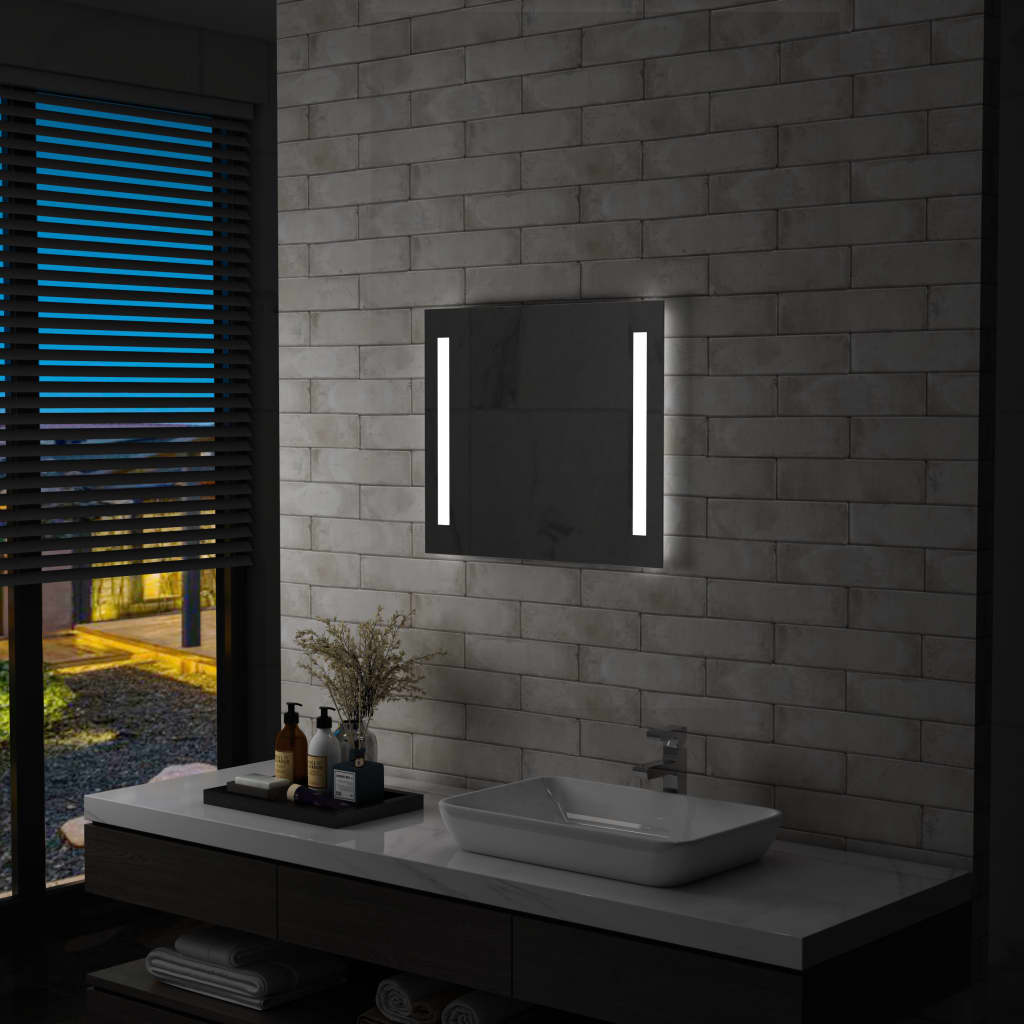 vidaXL LED стенно огледало за баня 60x50 см