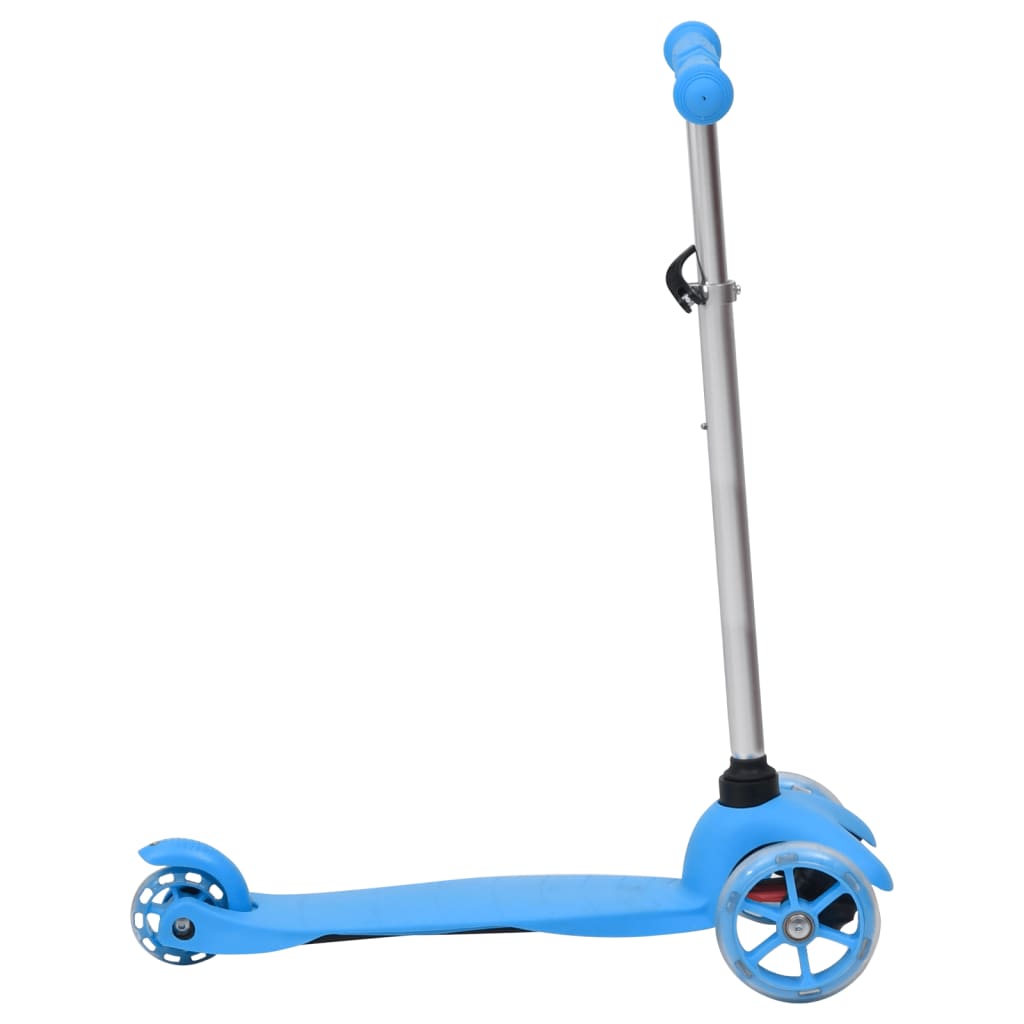 vidaXL Детски скутер с 3 колела, регулируемо алуминиево кормило, син