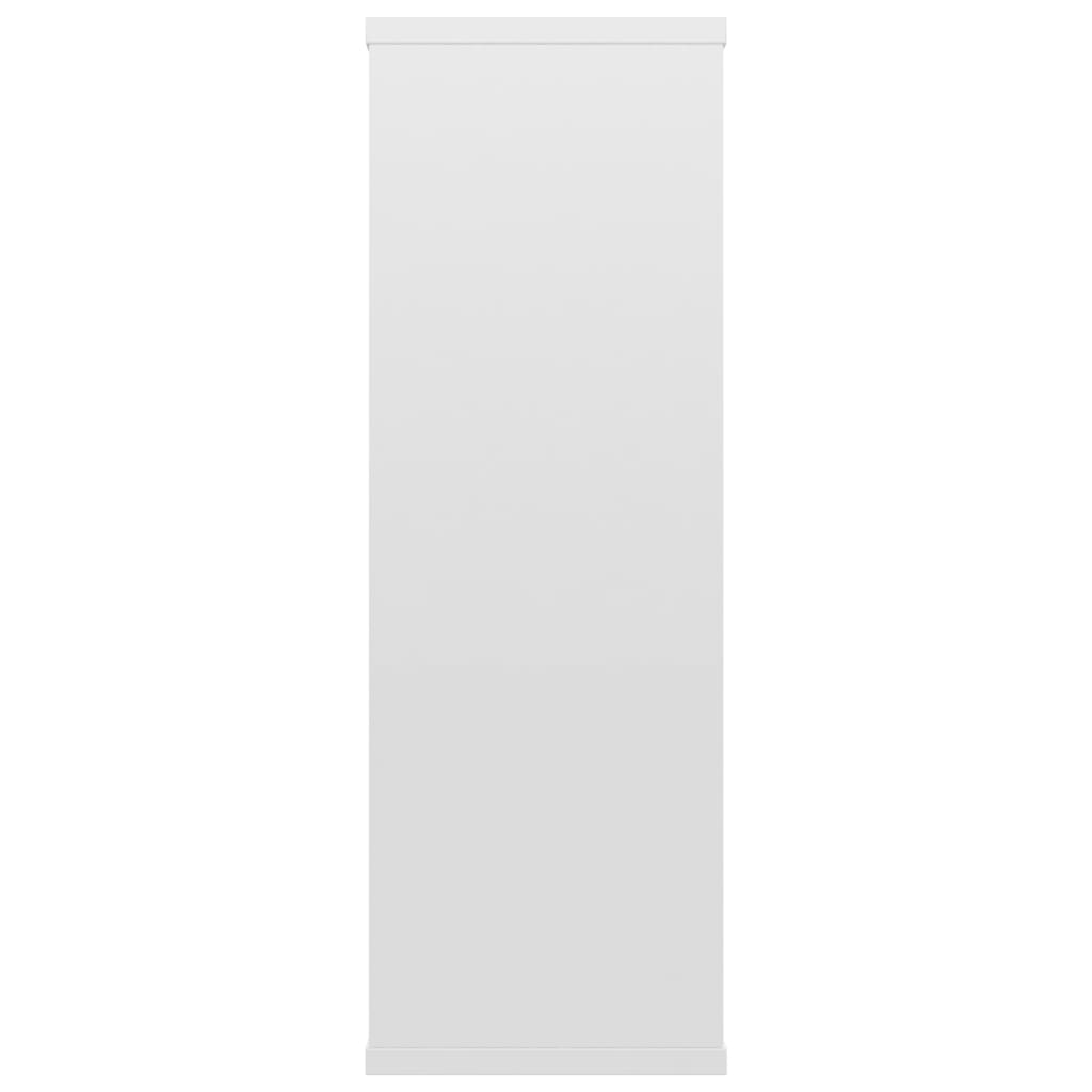 vidaXL Стенни рафтове, бял гланц, 104x20x58,5 см, ПДЧ