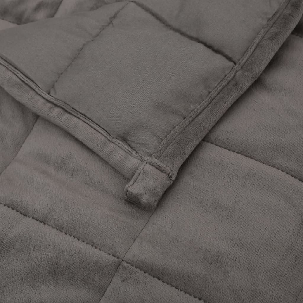 vidaXL Утежнено одеяло сиво 137x200 см 6 кг плат