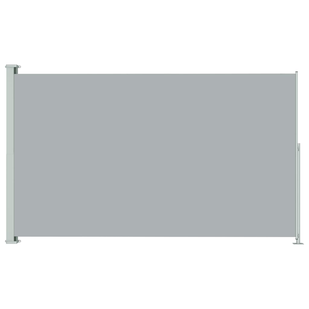 vidaXL Прибираща се дворна странична тента, 220x300 см, сива