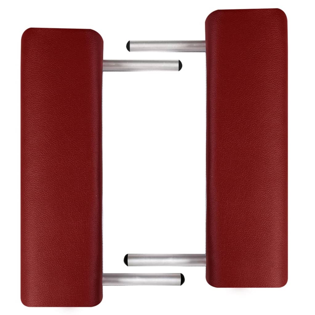 Алуминиева масажна кушетка с 3 зони, цвят: червен