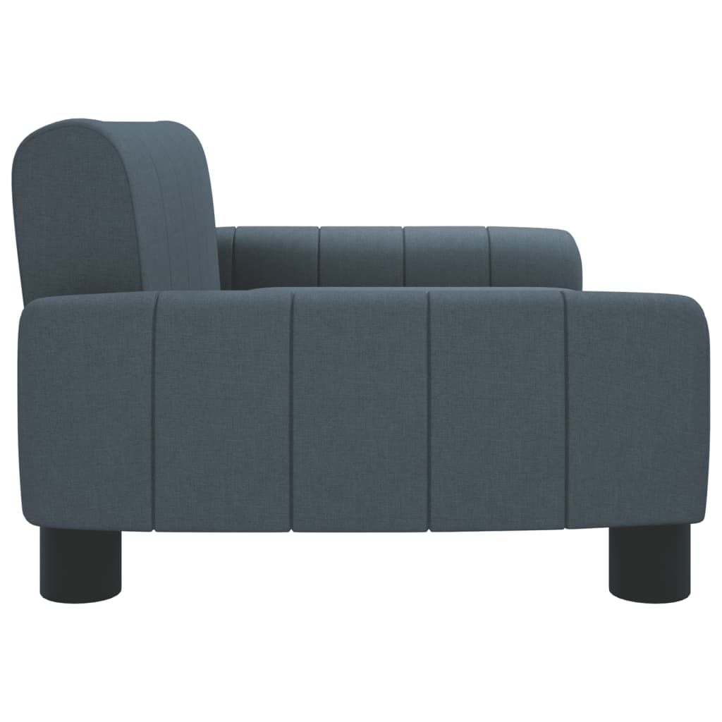vidaXL Детски диван, Тъмносив, 70x45x30 см, текстил