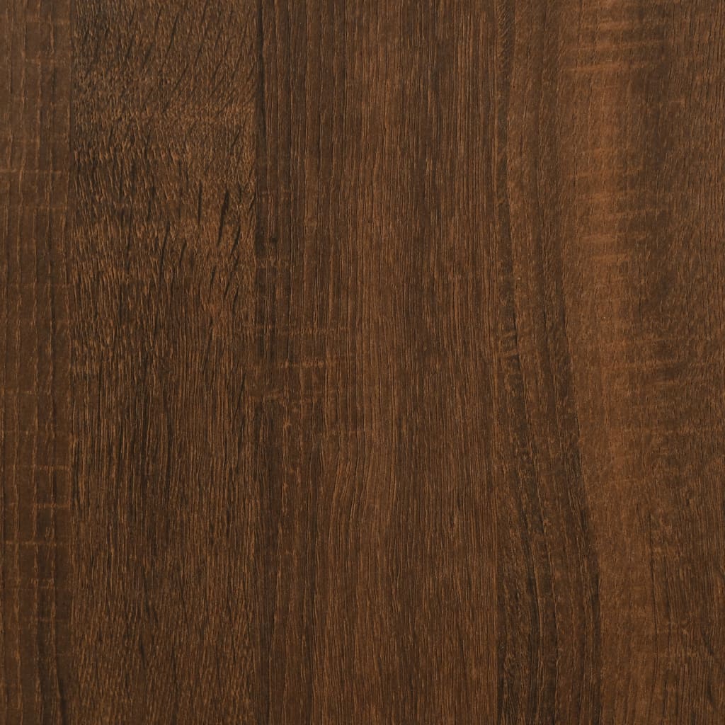 vidaXL Шкаф за мивка, кафяв дъб, 58x33x60 см, инженерно дърво