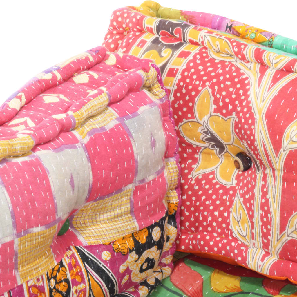 vidaXL Палетна възглавница за диван, многоцветна, текстил, пачуърк