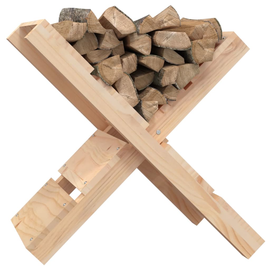 vidaXL Поставка за дърва, 47x39,5x48 см, борово дърво масив