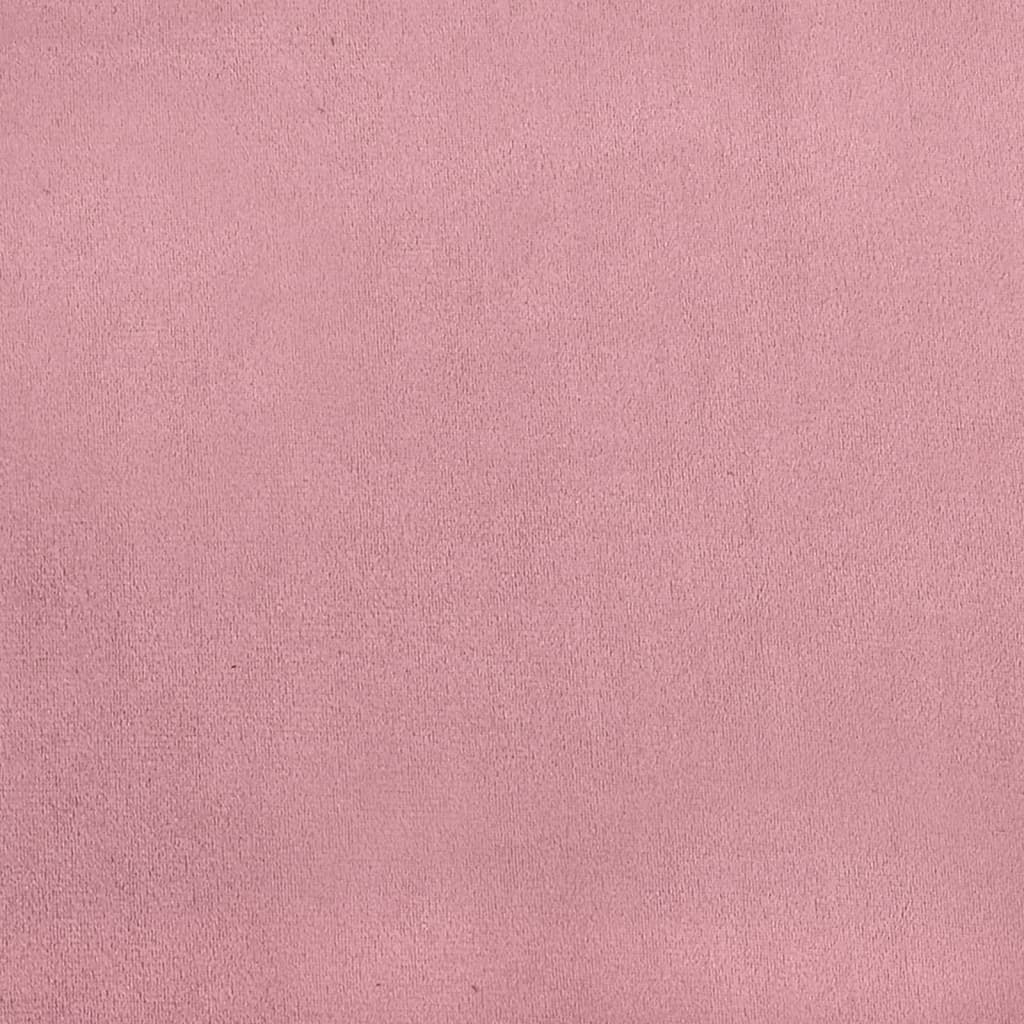 vidaXL Пейка, розова, 110x76x80 см, кадифе