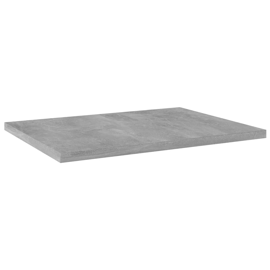 vidaXL Рафтове за етажерка, 8 бр, бетонно сиви, 40x30x1,5 см, ПДЧ