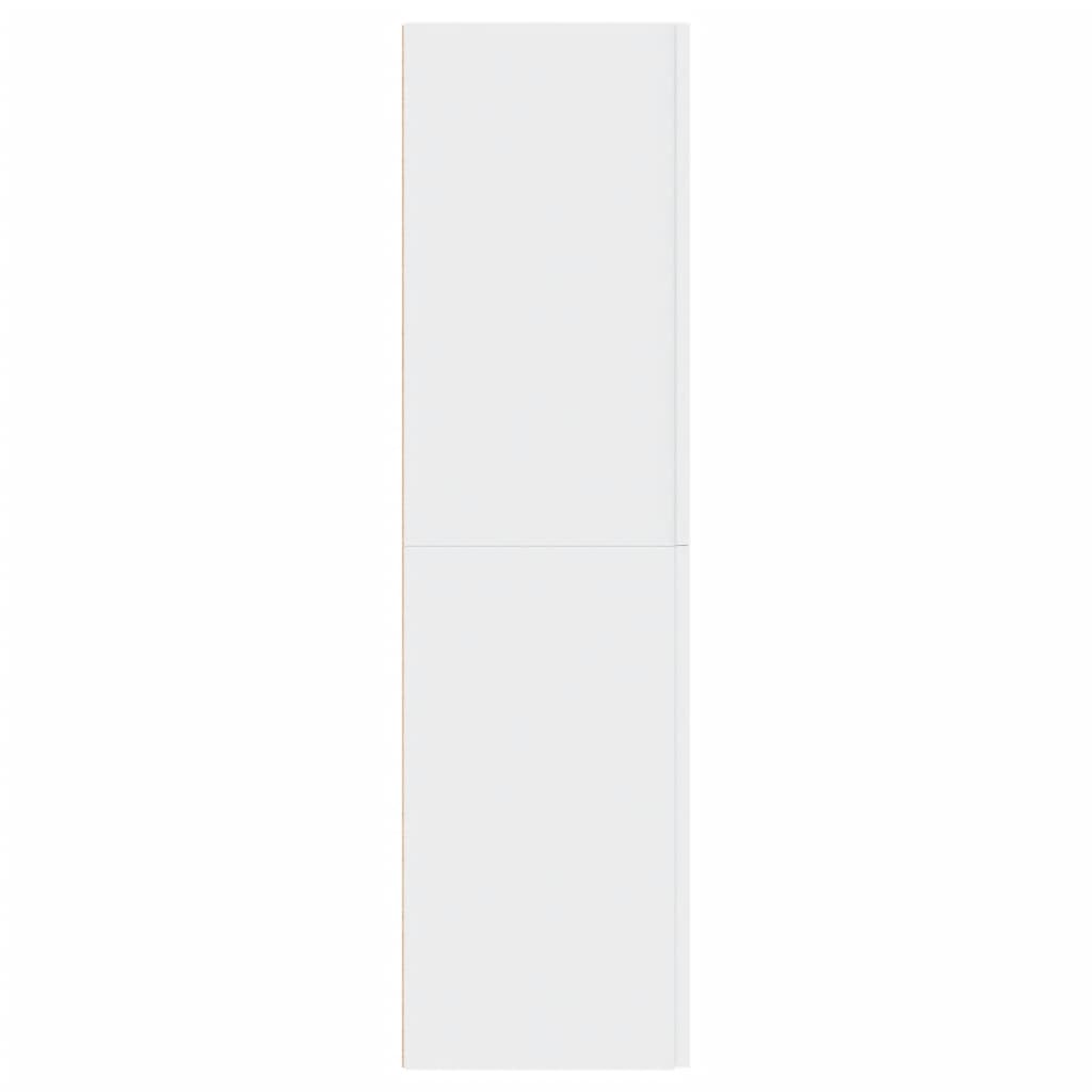 vidaXL ТВ шкаф, бял, 30,5x30x110 см, ПДЧ