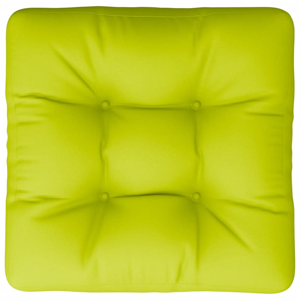 vidaXL Палетна възглавница, яркозелена, 50x50x12 см, текстил
