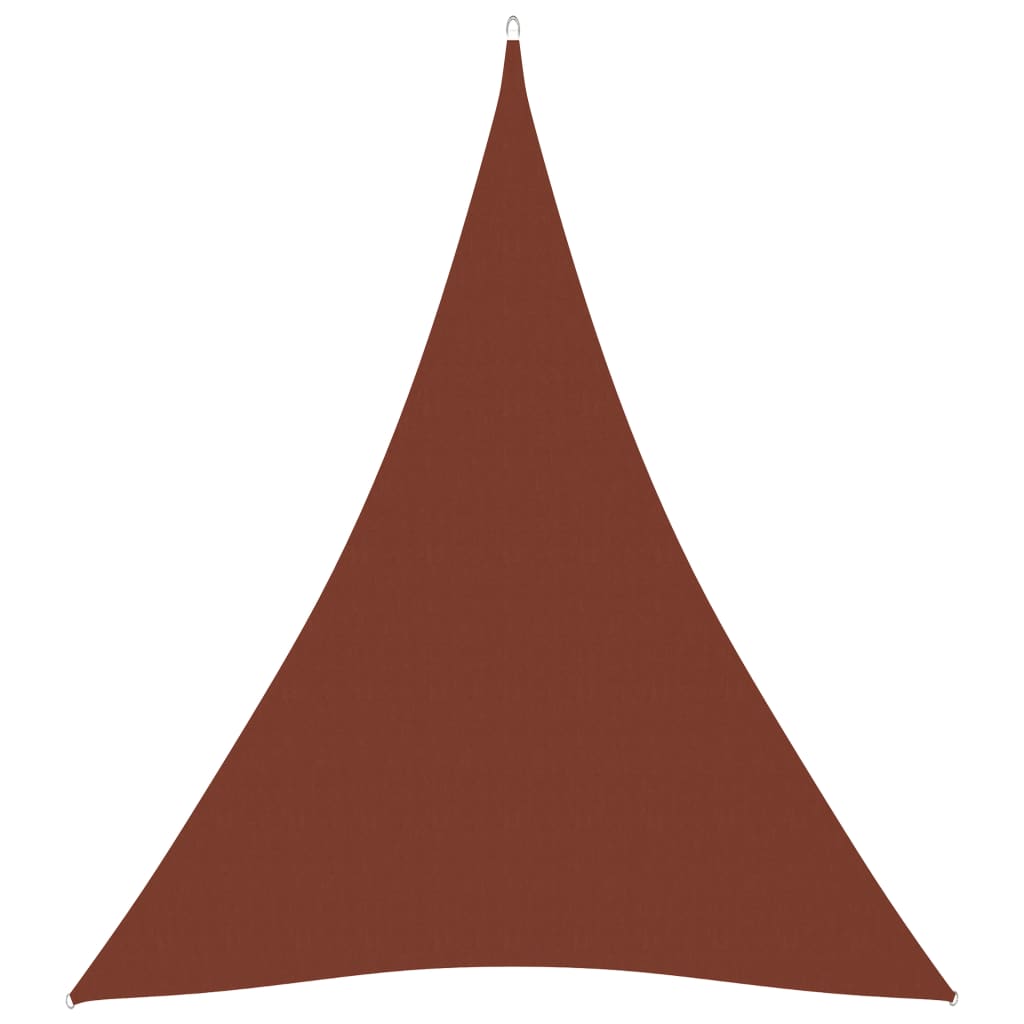 vidaXL Платно-сенник, Оксфорд плат, триъгълно, 3x4x4 м, теракота