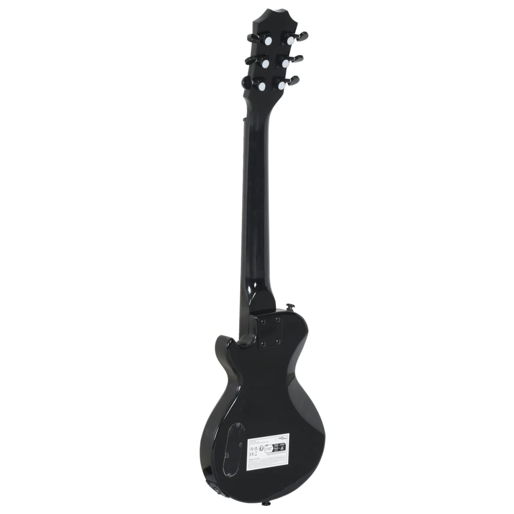 vidaXL Електрическа китара за деца с калъф черна 3/4 30"
