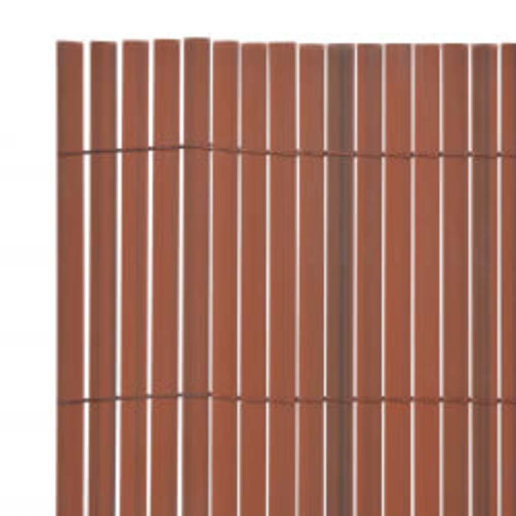 vidaXL Двустранна градинска ограда, 110x300 см, кафява