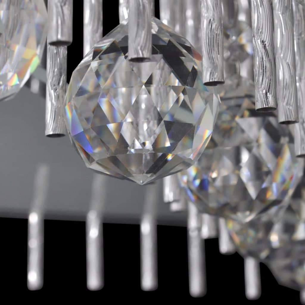 Квадратна кристална лампа за таван с алуминиеви ленти