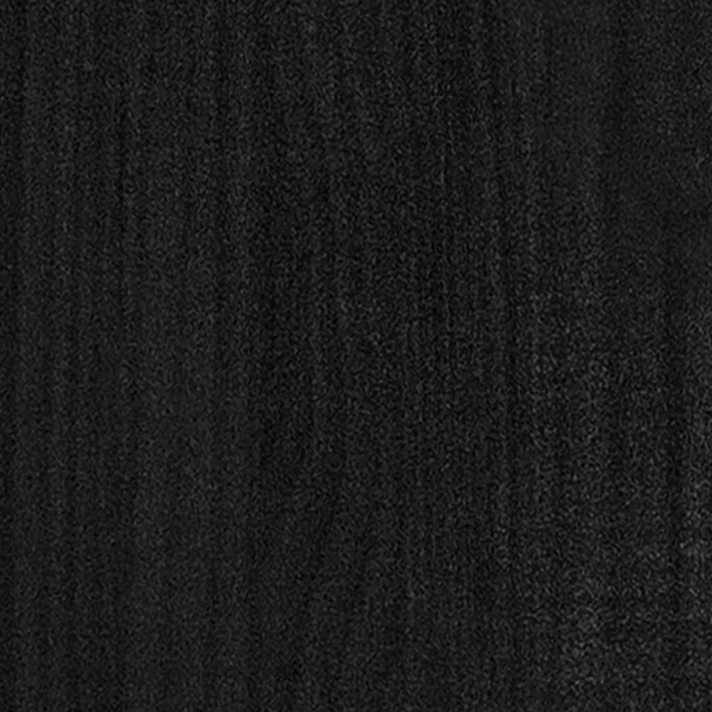 vidaXL Градински сандъци, 2 бр, черни, 60x60x60 см, борово дърво масив