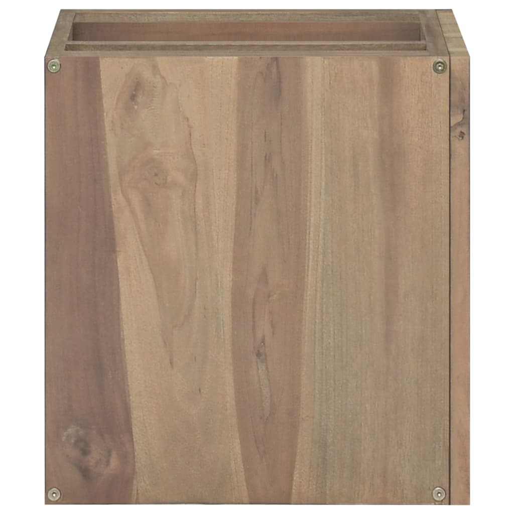 vidaXL Стенен шкаф за баня, 46x25,5x40 см, тиково дърво масив