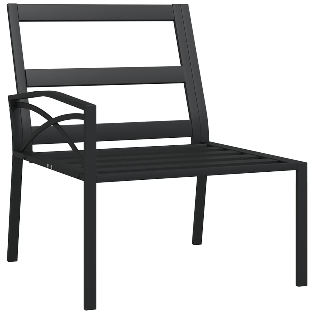 vidaXL Градински столове със сиви възглавници 2 бр 62x75x79 см стомана