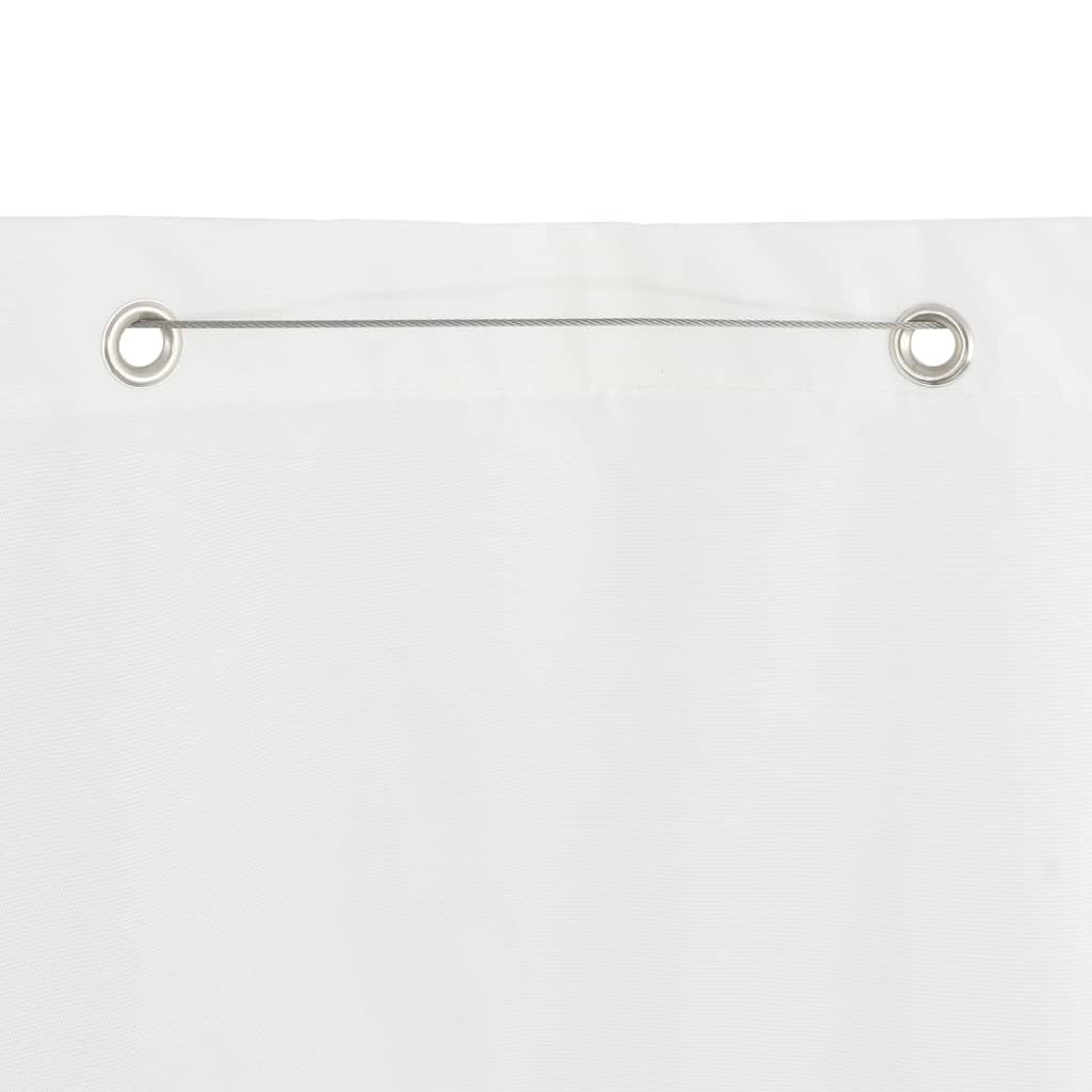 vidaXL Балконски параван, бял, 80x240 см, оксфорд плат