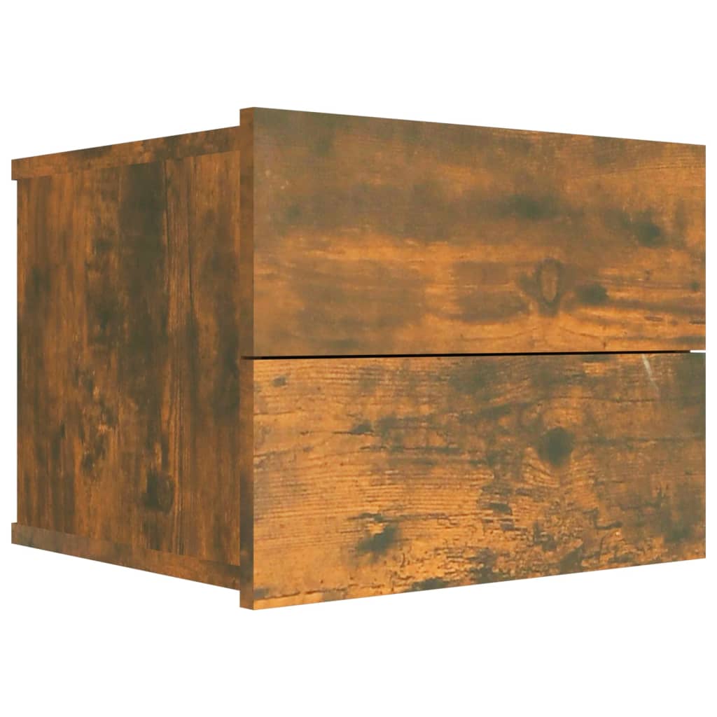 vidaXL Нощно шкафче, опушен дъб, 40x30x30 см, инженерно дърво