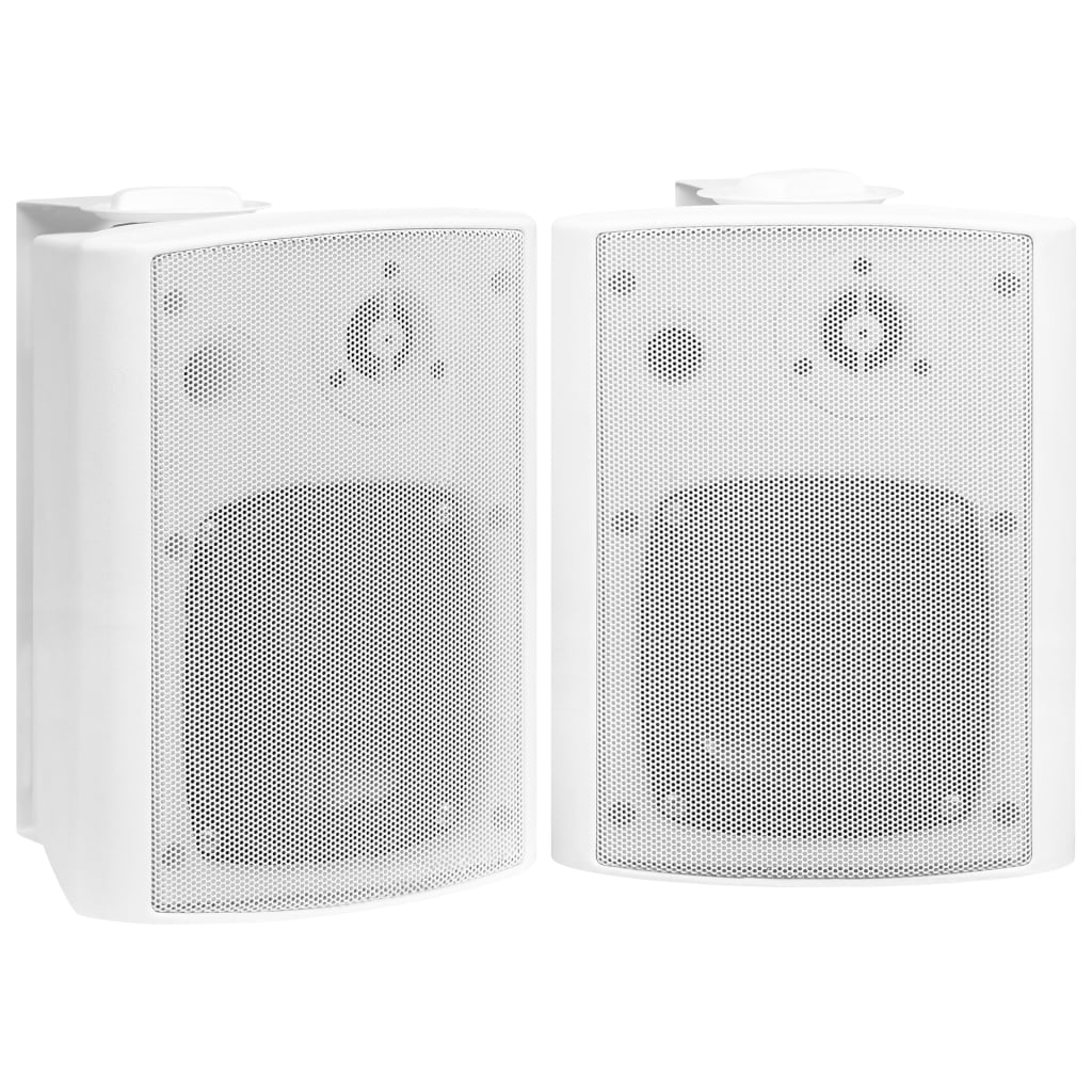 vidaXL Стенни стерео високоговорители 2 бр бели вътрешни/външни 100 W