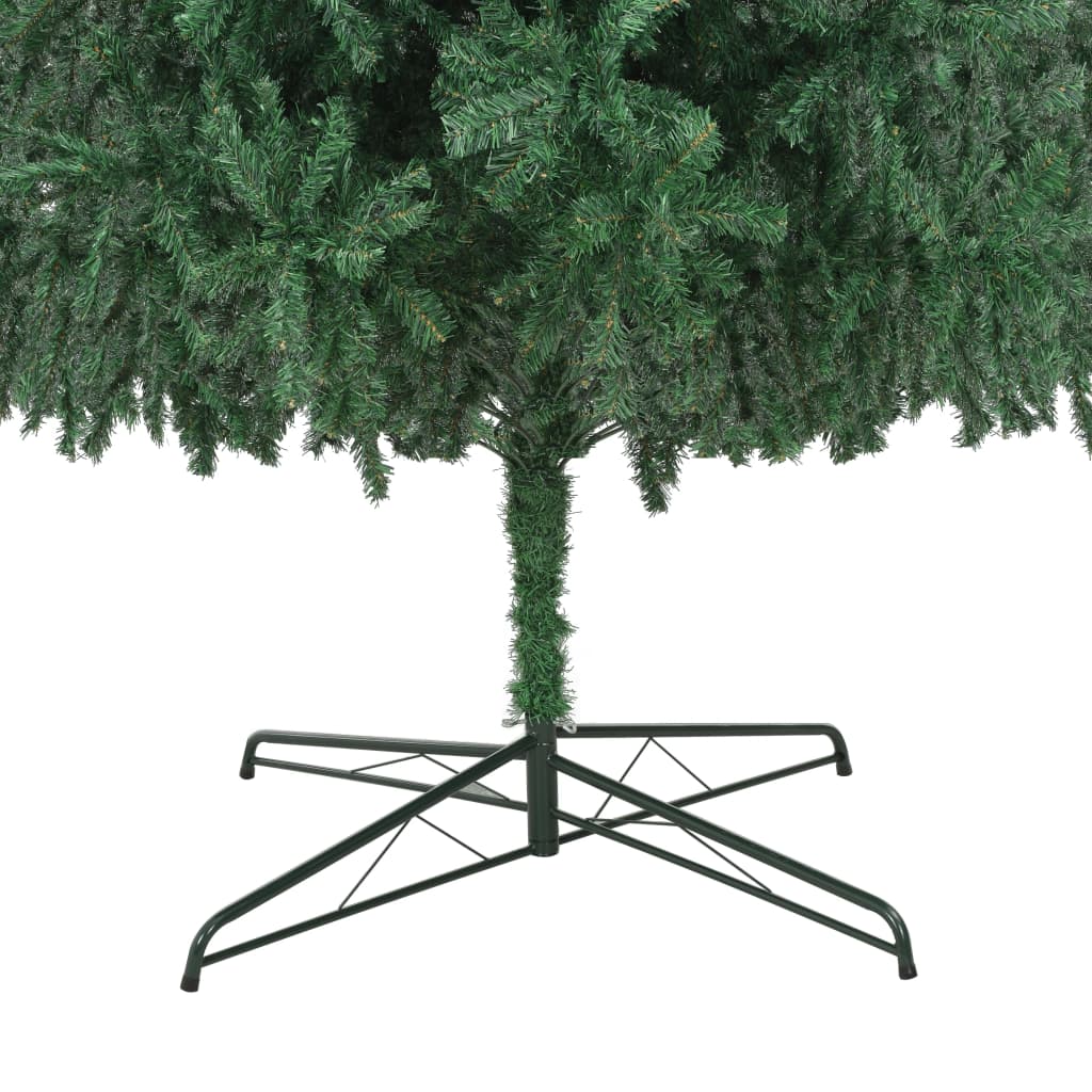 vidaXL Изкуствена предварително осветена коледна елха, 400 см, зелена