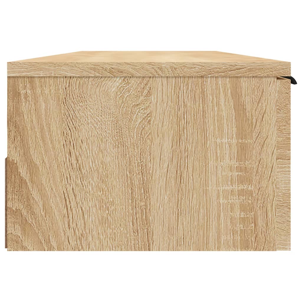 vidaXL Стенен шкаф, дъб сонома, 102x30x20см, инженерно дърво