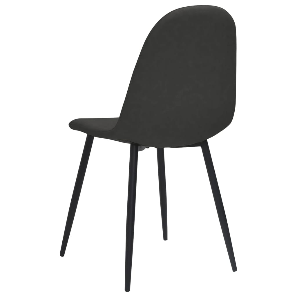 vidaXL Трапезни столове 4 бр 45x53,5x83 см черни изкуствена кожа