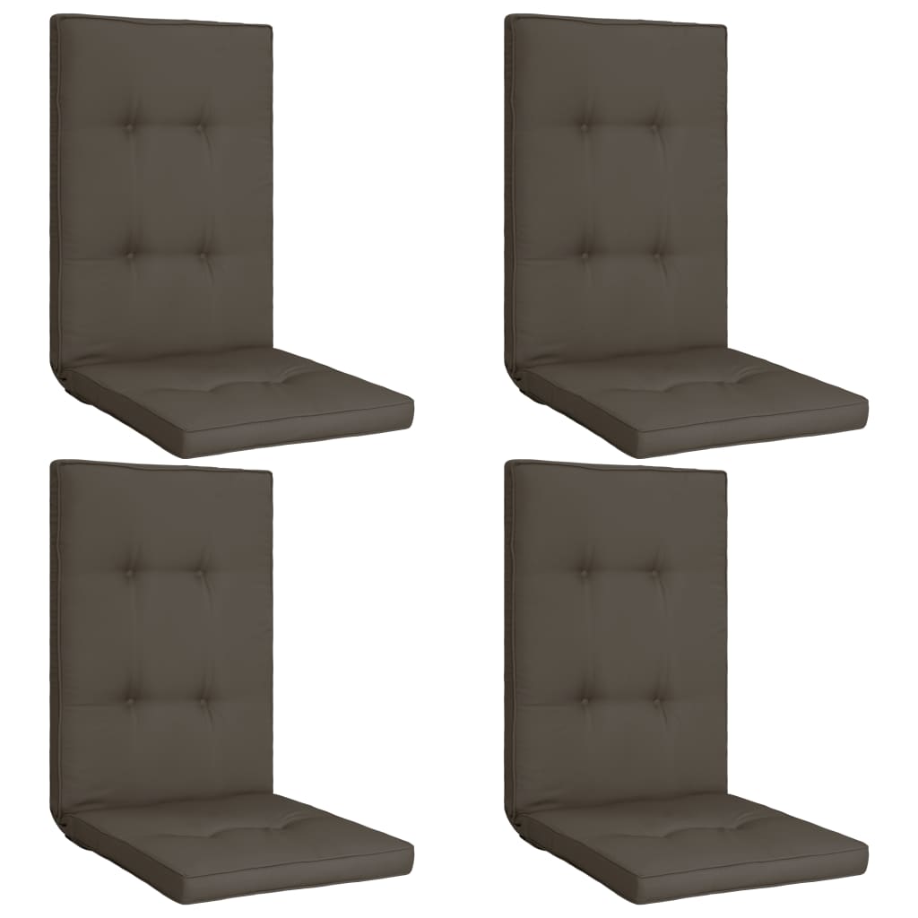 vidaXL Възглавници за градински столове, 4 бр, антрацит, 120x50x5 см