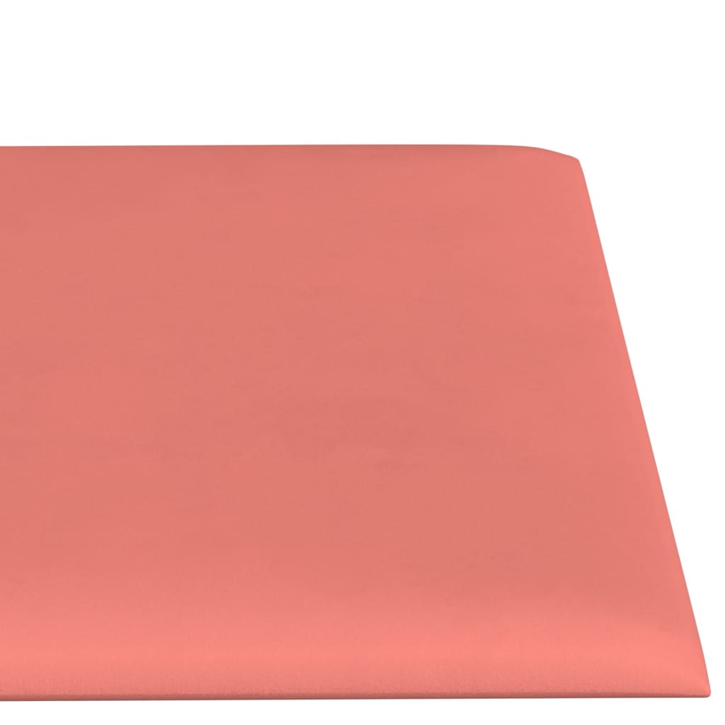 vidaXL Стенни панели, 12 бр, розови,30x15 см, кадифе, 0,54 м²