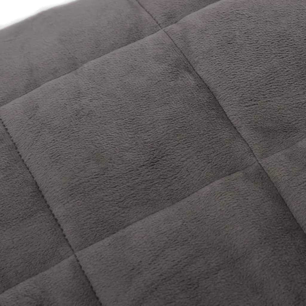 vidaXL Утежнено одеяло сиво 138x200 см 10 кг плат