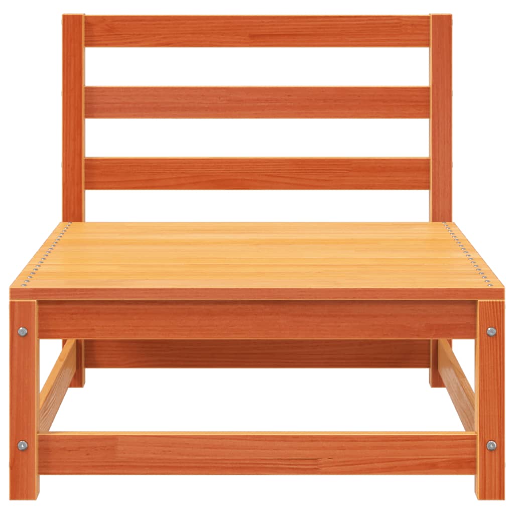 vidaXL Градински кресла без подлакътници 3бр восъчнокафяв 70x70x67 см