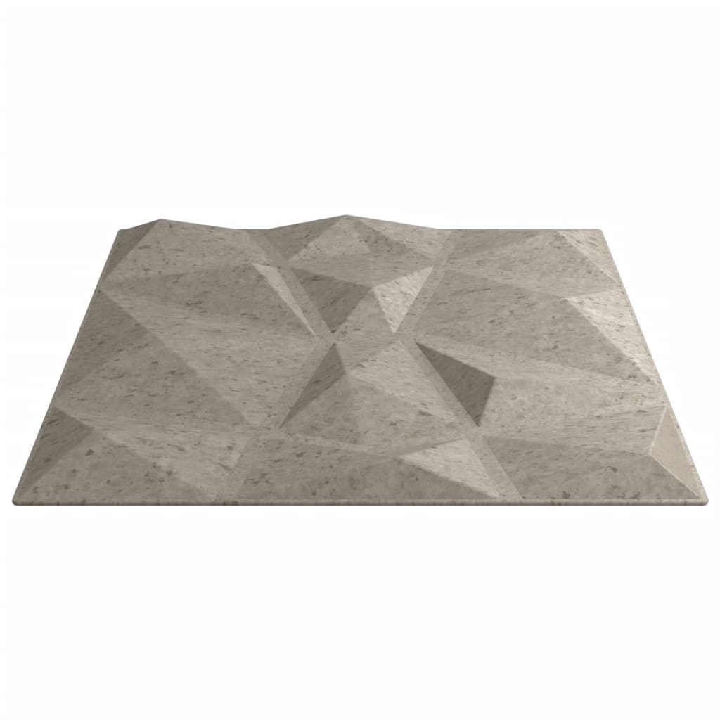 vidaXL Стенни панели 24 бр бетонно сиви 50x50 см XPS 6 м² диамант