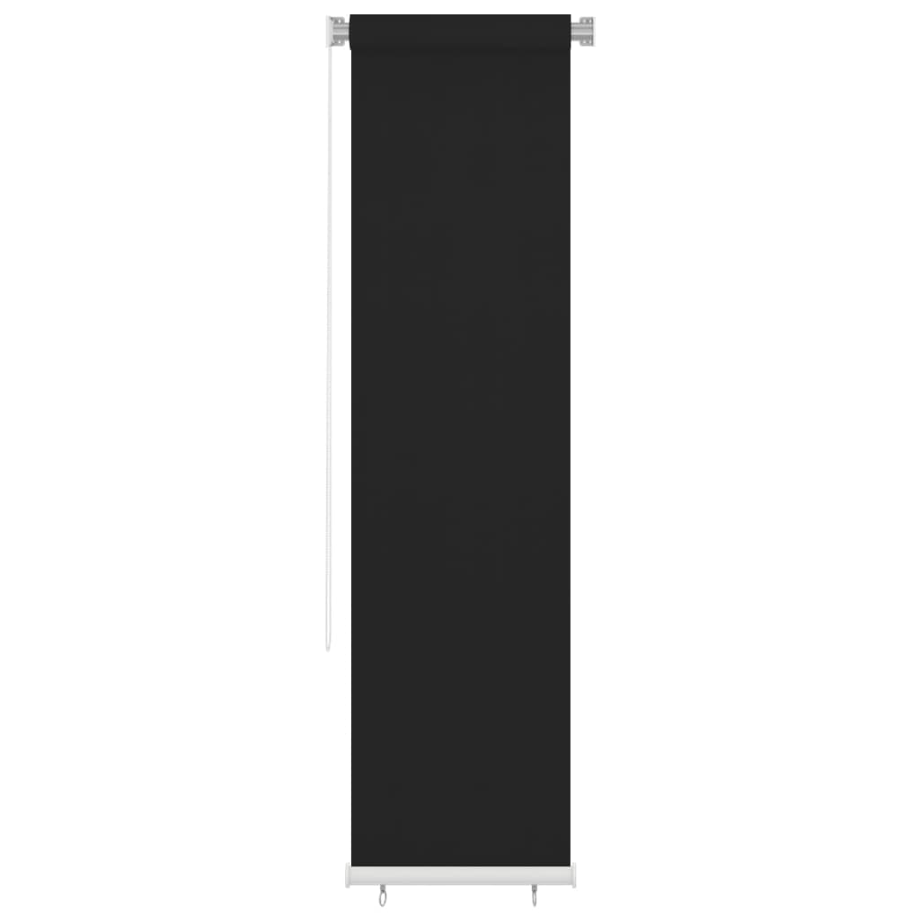 vidaXL Външна роло щора, 60x230 см, черна, HDPE