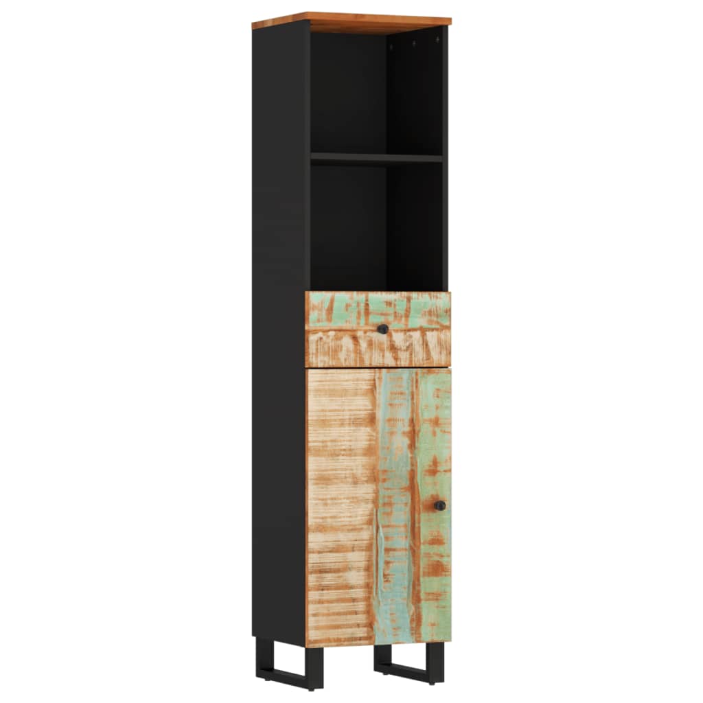 vidaXL Комплект мебели за баня 3 части масивна регенерирана дървесина