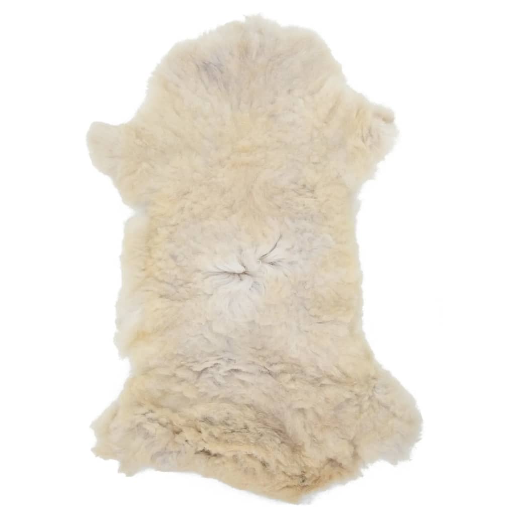 vidaXL Овча кожа, кремава, 70х100 см