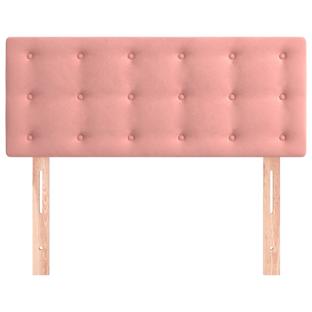 vidaXL Горна табла за легло, розова, 80x5x78/88 см, кадифе