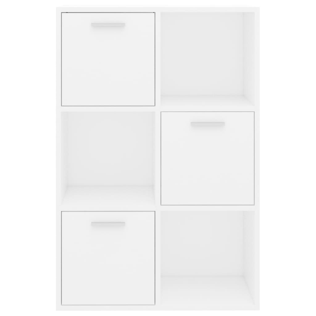 vidaXL Шкаф за съхранение, бял, 60x29,5x90 см, ПДЧ