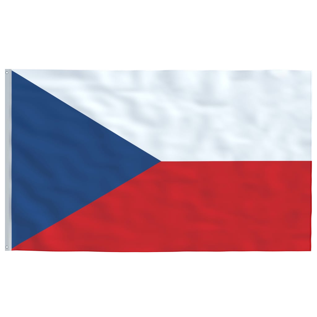 vidaXL Флаг на Чехия и стълб 6,23 м алуминий