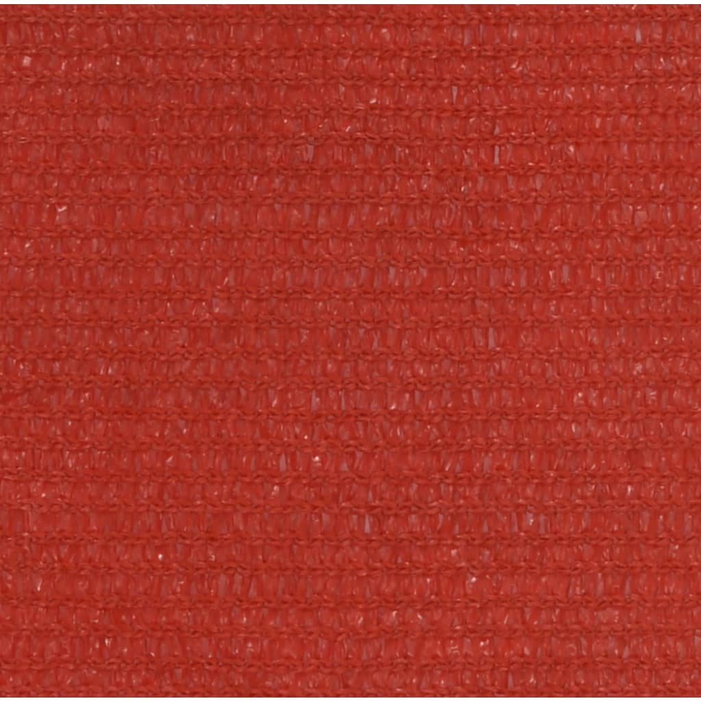 vidaXL Платно-сенник, 160 г/м², червено, 3,6x3,6 м, HDPE