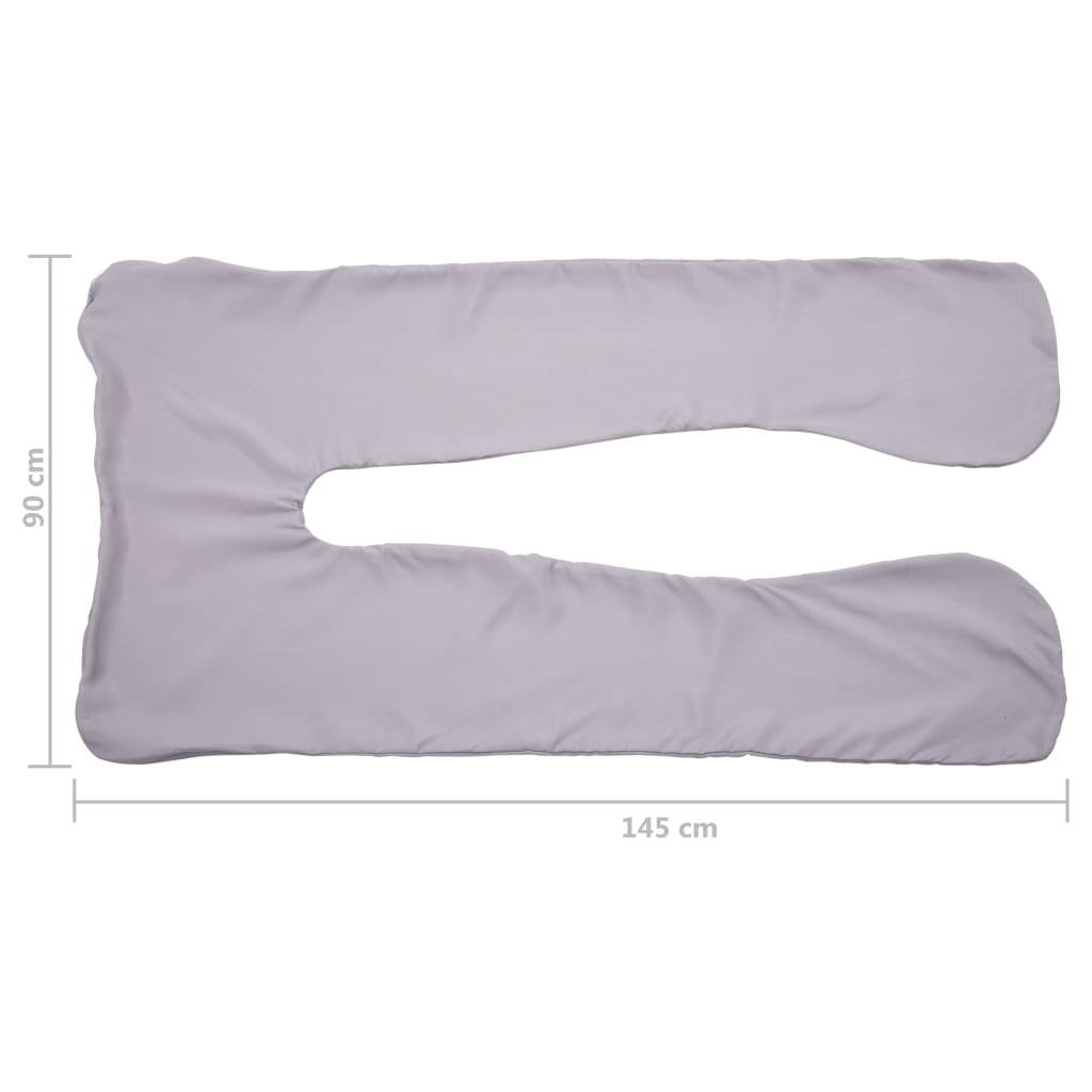 vidaXL Калъфка за възглавница за бременни в U-форма 90x145 см
